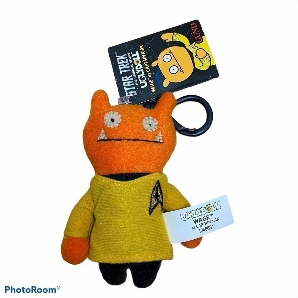 Gund Uglydoll Captain Kirk Clip Keychain NWT Plush